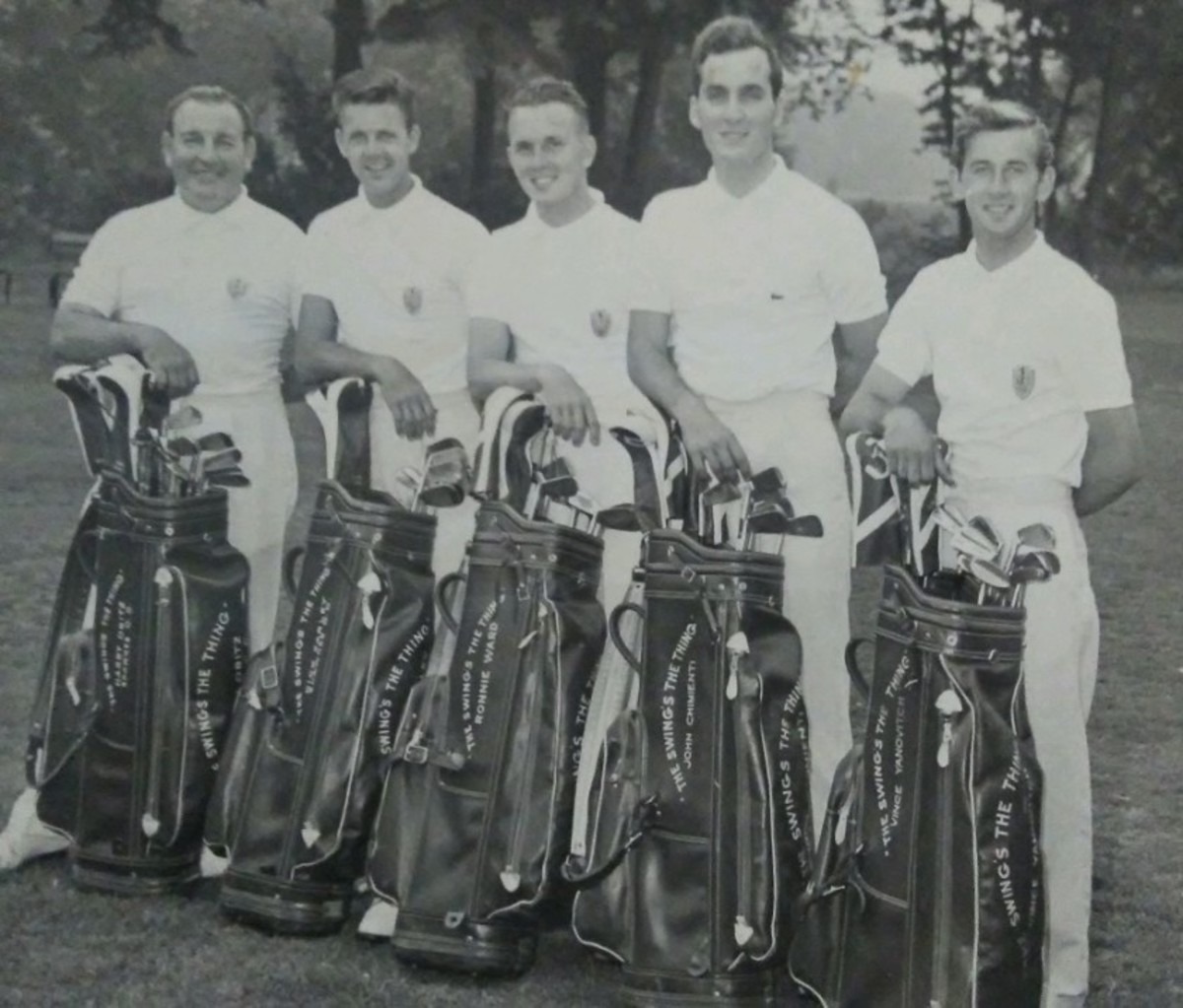 Vince Yanovitch, far right, with "The Swing's the Thing" crew at Shawnee Inn and Golf Resort.
